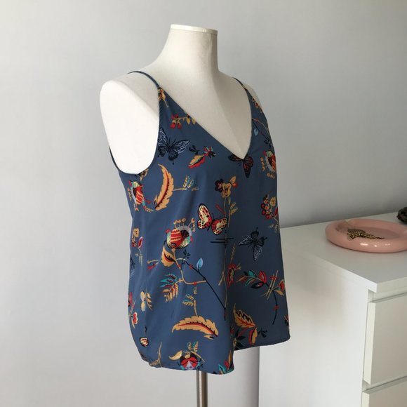 Abercrombie & Fitch Blue Butterfly Tank Blouse - Picture 5 of 7